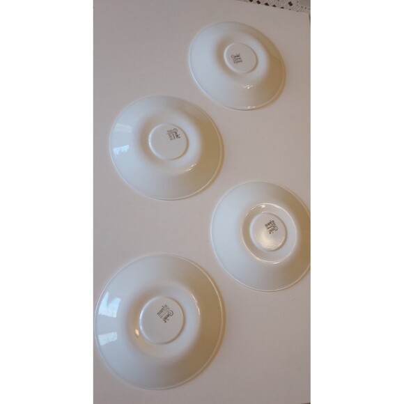 Corelle Indian Summer Vintage Saucer Plates Brown Rust Stripe Set Of 4 - Picture 2 of 2